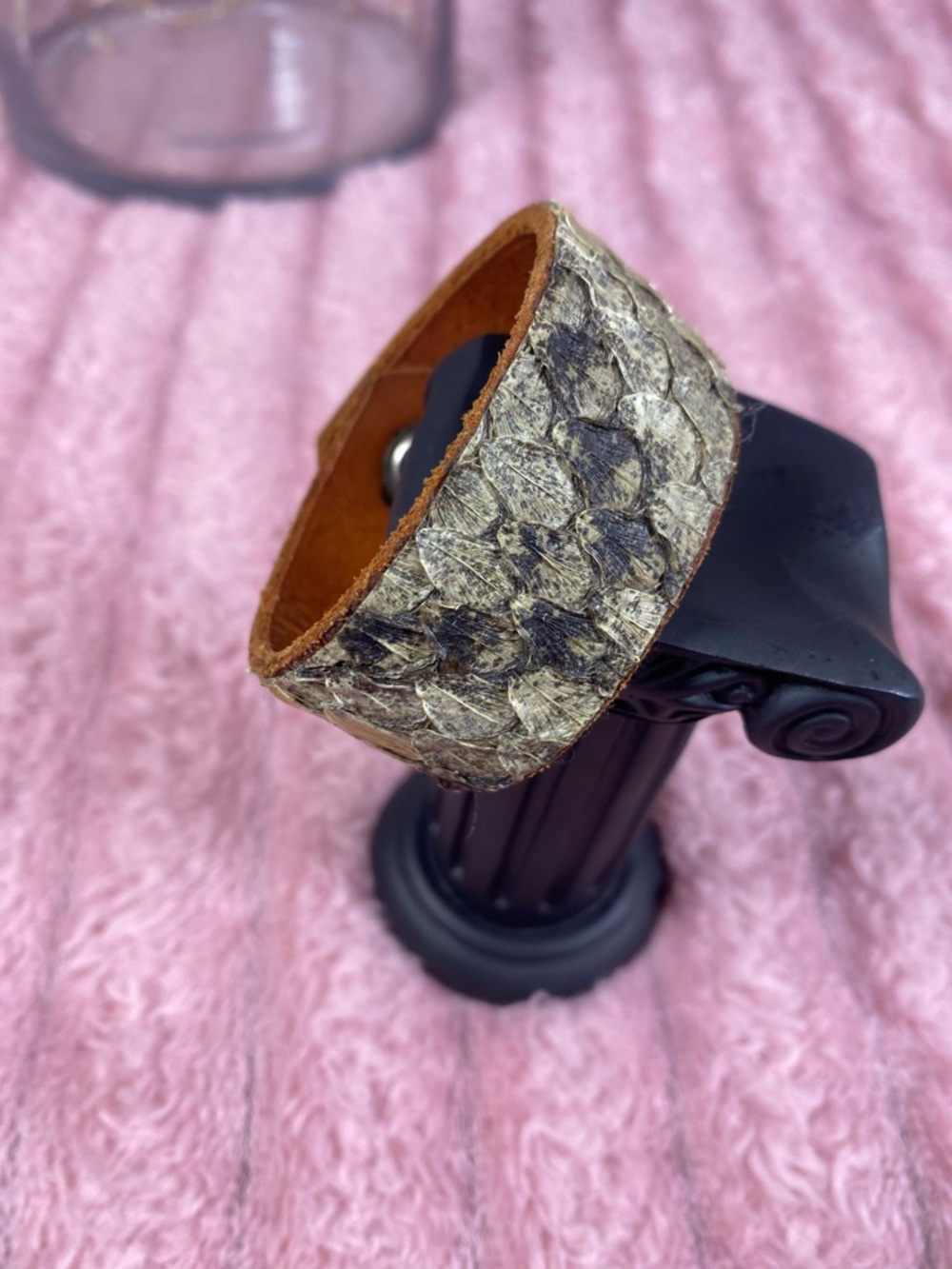 Rattlesnake / Leather Bracelet
